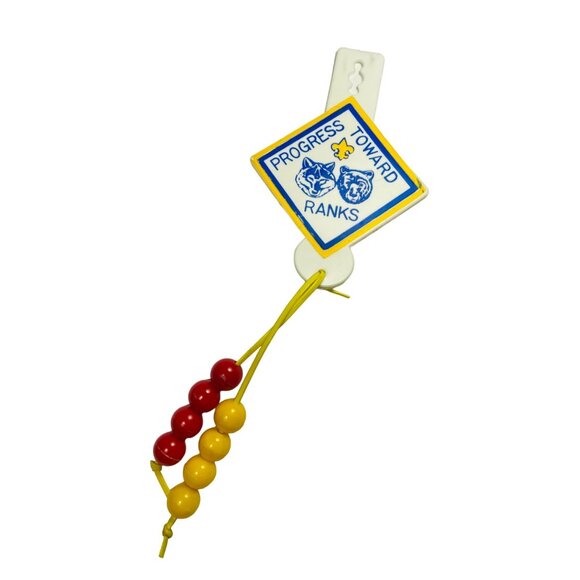 BSA Boy Scouts Of America Cub Scout Progress Toward Ranks Pocket Badge Beads - Picture 1 of 7